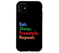 Carcasa para iPhone 11 Repetición de Estilo Libre Eat Sleep para Bailarines y Amantes de Estilo Libre