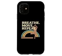 Carcasa para iPhone 11 Respiración Movimiento Repetir Yoga Pose Rainbow