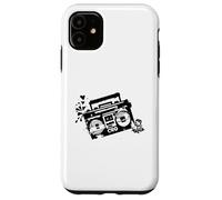 Carcasa para iPhone 11 Retro 80s 90s Boom-Box Vintage Cassette Player Graphic tee