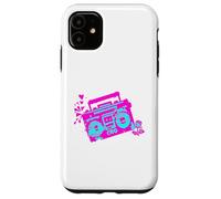 Carcasa para iPhone 11 Retro 80s 90s Boom-Box Vintage Cassette Player Graphic tee