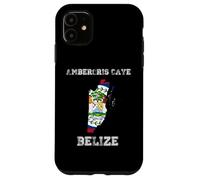 Carcasa para iPhone 11 Retro Ambergris Caye Belice Bandera de Belice Envejecida