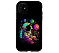 Carcasa para iPhone 11 Retro Arcade Planetas Universo Gaming Astronauta