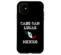 Carcasa para iPhone 11 Retro Cabo San Lucas México Envejecido Bandera de México