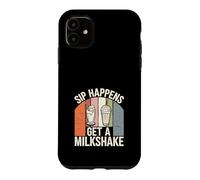 Carcasa para iPhone 11 Retro Comida Rápida Nostalgia Vintage Diner Papas Fritas Batidos Hamburguesas