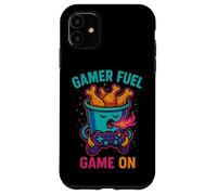 Carcasa para iPhone 11 Retro Gaming Humor RPG Juego En Funny Chicken Wing Food Pun
