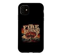 Carcasa para iPhone 11 Retro Mountain Cross El Fuego Todavía Arde