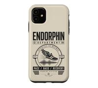 Carcasa para iPhone 11 Retro Running Ritmo Recuperación Resistencia Estilo Atleta