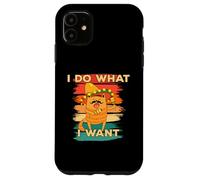 Carcasa para iPhone 11 Retro Vintage Hago lo Que Quiero Cat Mexican Cinco de Mayo
