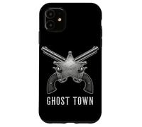 Carcasa para iPhone 11 Revólveres Ghost Town Western Vintage Cowboy Outlaw