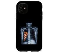 Carcasa para iPhone 11 Rib Cage X-Ray Pizza Slice Funny Food Humor Anatomía