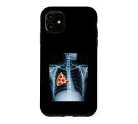 Carcasa para iPhone 11 Rib Cage X-Ray Pizza Slice Funny Food Humor Anatomía