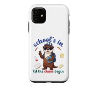 Carcasa para iPhone 11 River Otter Regreso a la Escuela Vibra Escuelas En Que Comience el Caos