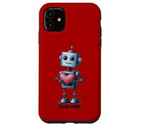 Carcasa para iPhone 11 Robot with a Big Heart, Graphic