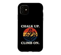 Carcasa para iPhone 11 Rock Climbing Bouldering Chalk Up Climb On Retro Sunset