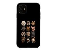 Carcasa para iPhone 11 Rock Star Cats Punk Band Kittens Rock'n Roll Regalos Divertidos
