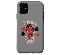 Carcasa para iPhone 11 Rockabilly Feeling Lucky Devil Dice 50 Retro Vintage Casino