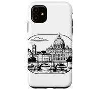 Carcasa para iPhone 11 Roma, la Ciudad eterna. Silueta Decorativa.