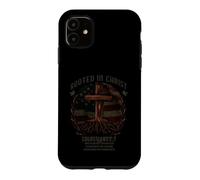 Carcasa para iPhone 11 Rooted in Christ Cross Shirt Christian tee for Men