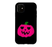 Carcasa para iPhone 11 Rosa Halloween corazón Calabaza Jack-o-Lantern Sinister Haunt