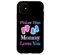 Carcasa para iPhone 11 Rosa o Azul MommyLoves You bebé niña o niño próximamente