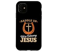 Carcasa para iPhone 11 Saddle Up Estaban siguiendo a Jesús Fe Biblia Escritura Dios