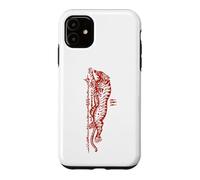 Carcasa para iPhone 11 Sak Yant Suea Krajone Tigre Saltando Tatuaje Tailandia
