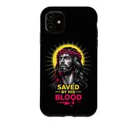 Carcasa para iPhone 11 Salvado por Su Sangre Jesucristo Corona De Espinas Cristiano