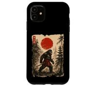 Carcasa para iPhone 11 Samurai Bigfoot Japanese Vintage Sasquatch Ukiyo-e Funny