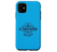 Carcasa para iPhone 11 San Cristóbal ruega por Nosotros Cruz católica