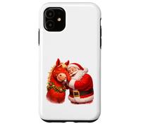 Carcasa para iPhone 11 Santa compartiendo Secretos con Caballo