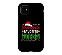 Carcasa para iPhone 11 Santa's Favorite Trucker Funny Christmas Trucker Xmas