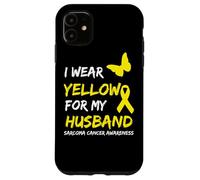Carcasa para iPhone 11 Sarcoma Cancer Ribbon I Wear Yellow for my Husband