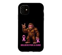 Carcasa para iPhone 11 Sasquatch Believe for a Cure Fun Concientización sobre el cáncer de Mama