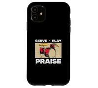 Carcasa para iPhone 11 Serve Play Alabanza para Músicos Cristianos Adorar Bateristas