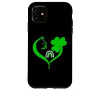 Carcasa para iPhone 11 Shamrock Cat St Patricks Funny Irish Lucky Cat Charm Clover