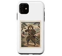 Carcasa para iPhone 11 Shiba Inu Samurai Ukiyo-e Arte Japonés