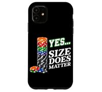 Carcasa para iPhone 11 Sí Tamaño Importa Funny Poker Chips Casino Juego