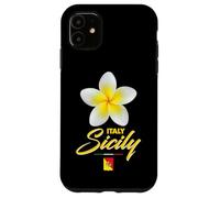 Carcasa para iPhone 11 Sicily Italy Tropical Flower Yellow Frangipani Aesthetic Art