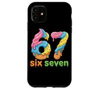 Carcasa para iPhone 11 Six Seven 67 Number Ice Cream Drip Meme 6 7 Kids Boys Girls