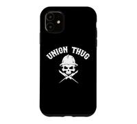 Carcasa para iPhone 11 Skull Skilled Labor Day Linemans Electrician Pro Union Thug
