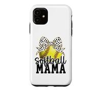 Carcasa para iPhone 11 Softball Mama Bow Cute Vibes & Trendy Style for Moms