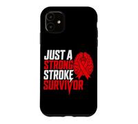 Carcasa para iPhone 11 Solo un Fuerte sobreviviente de accidente cerebrovascular Ataque isquémico del Cerebro Rojo