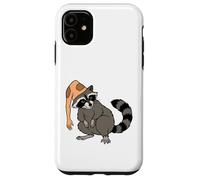Carcasa para iPhone 11 Sombrero de Piel de Mapache extraño Humor de Halloween para bichos raros