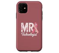 Carcasa para iPhone 11 Soporte para concientización sobre el cáncer de Mama con Cinta Rosa para tecnólogos de resonancia