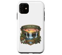 Carcasa para iPhone 11 Souvenir del Sendero de Las Diez Cataratas del Parque Estatal Silver Falls de Oregón