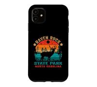 Carcasa para iPhone 11 Souvenir Retro al Atardecer en el Parque Estatal Raven Rock de Carolina del Norte