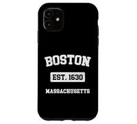 Carcasa para iPhone 11 Souvenir Vintage de Boston Massachusetts MA EST. 1630
