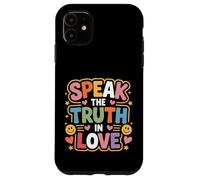 Carcasa para iPhone 11 Speak The Truth In Love Amable honestidad fe -
