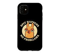 Carcasa para iPhone 11 Spit Happens No Probllama Funny Llama Humor Graphic Design