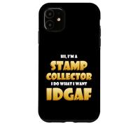 Carcasa para iPhone 11 Stamp Collector Idgaf Rarest US/British Stamp Collections